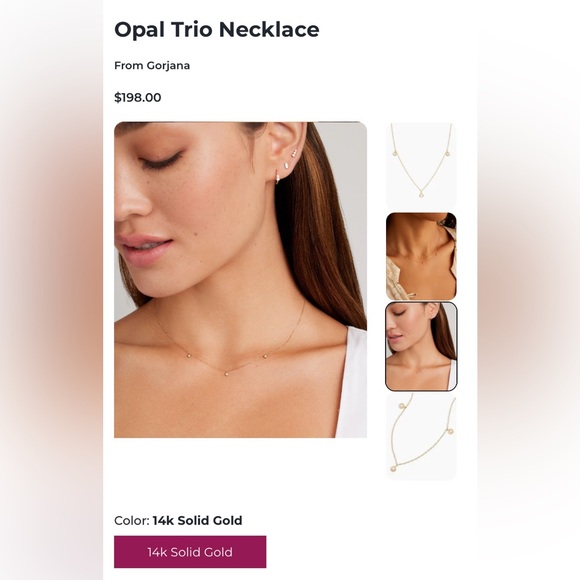 GORJANA OPAL TRIO 14K Gold Necklace - Picture 3 of 7